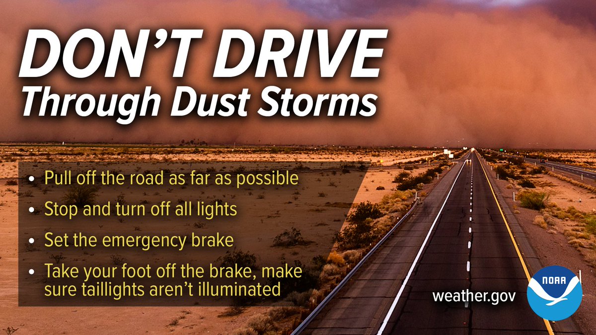 1PM: Potentially life-threatening driving conditions are occurring in El Paso with near-zero visibility due to blowing dust and objects being thrown onto roadways. Avoid travel at this time. -CD