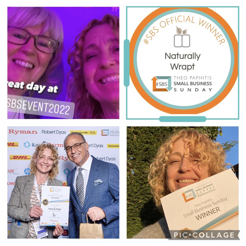 NWrapt's tweet image. All the #sbs tweets about the 2023 event have reminded me of these happy #sbsevent2022 mems #sbswinners #mhhsbd #ecofriendlywrapping #sustainable