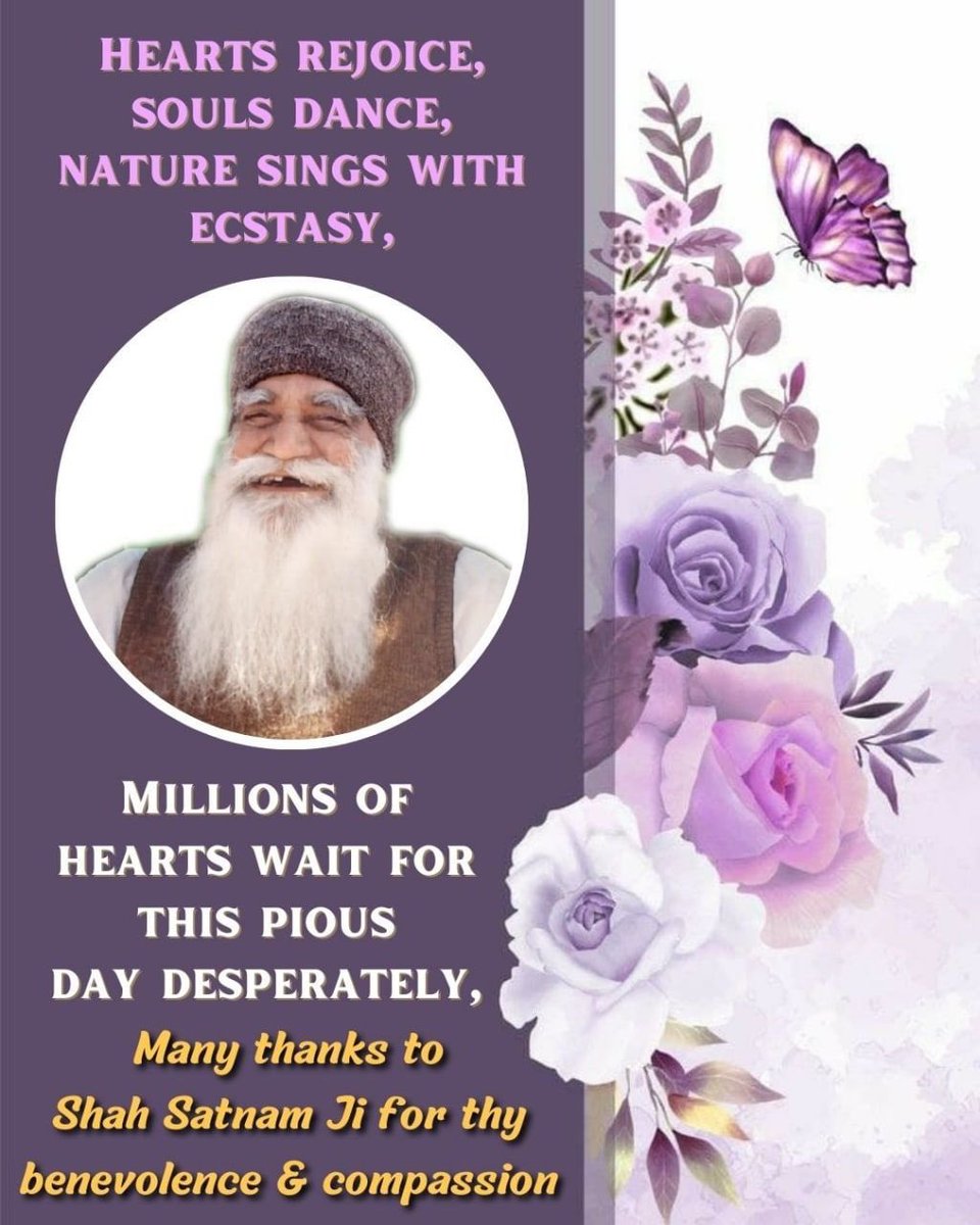 Shah Satnam Ji Maharaj was honored with the treasure of spirituality and was declared the second successor after Beparwah Mastana Ji Maharaj. Now #Just1DayToGo and millions are excited to celebrate this day with their Spiritual Master Saint Gurmeet Ram Rahim Ji.