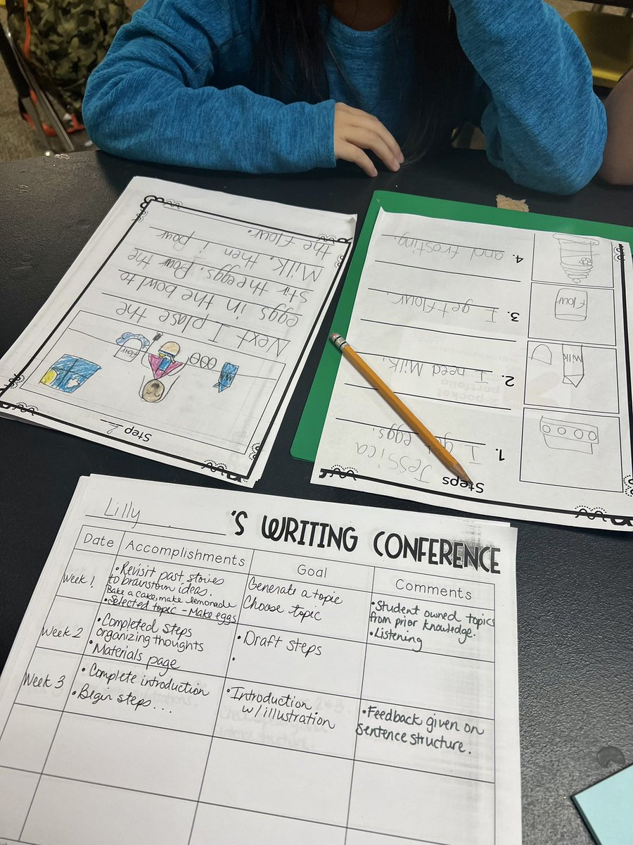 K_LamMath's tweet photo. Writing conferences in action. @ReadingRockets states, “ 📝 conferences provide opportunities for immediate feedback or clarifications.”https://t.co/bynX6jUq3u Let the students take ownership of their writing. @pisdesela #elementarywriters https://t.co/7up8BRWgBY