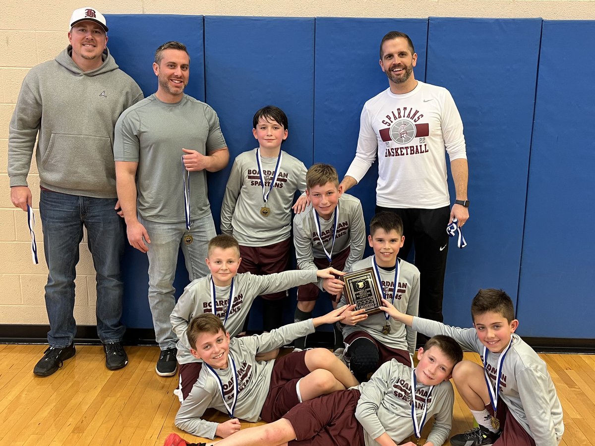 Really proud of this 3rd grade group. We Finished our season today with a championship. Not only did they win (22-4…2 championships..two runner-ups in 4th grade tournaments) but they played the right way..hard and unselfish. #SpartanUp