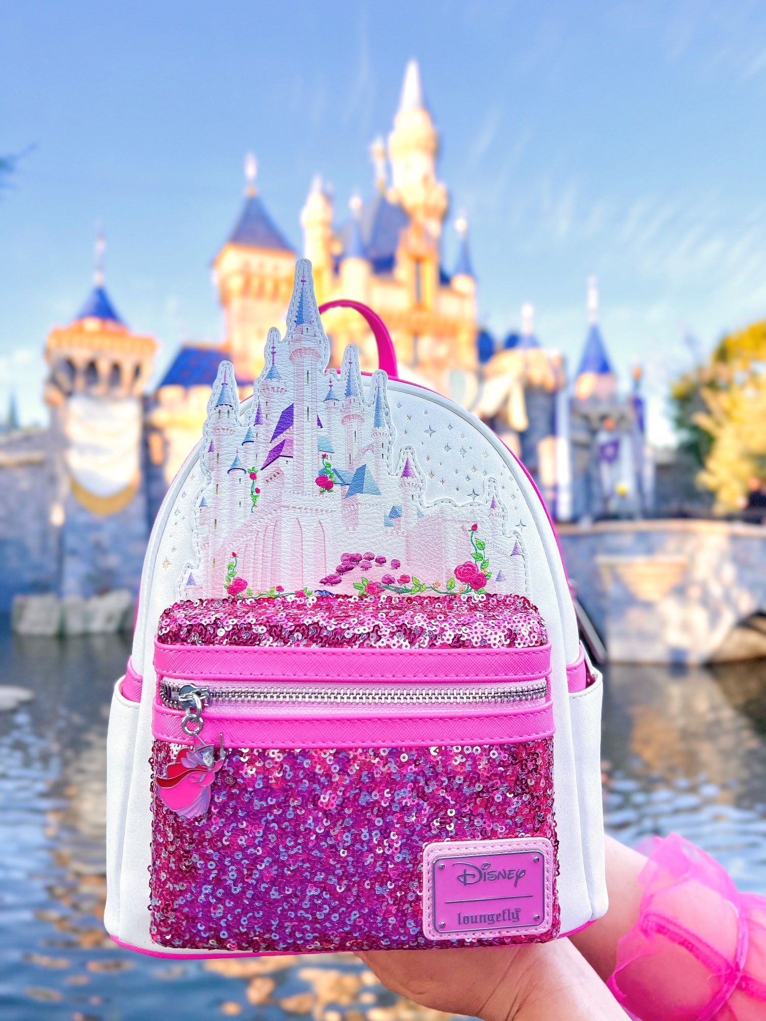 Loungefly on X: Put together some seriously magical looks with this Sleeping  Beauty Castle Sequin Bag – available exclusively for pre-order 2/27 at  #ToyzNFun 👑💖  / X