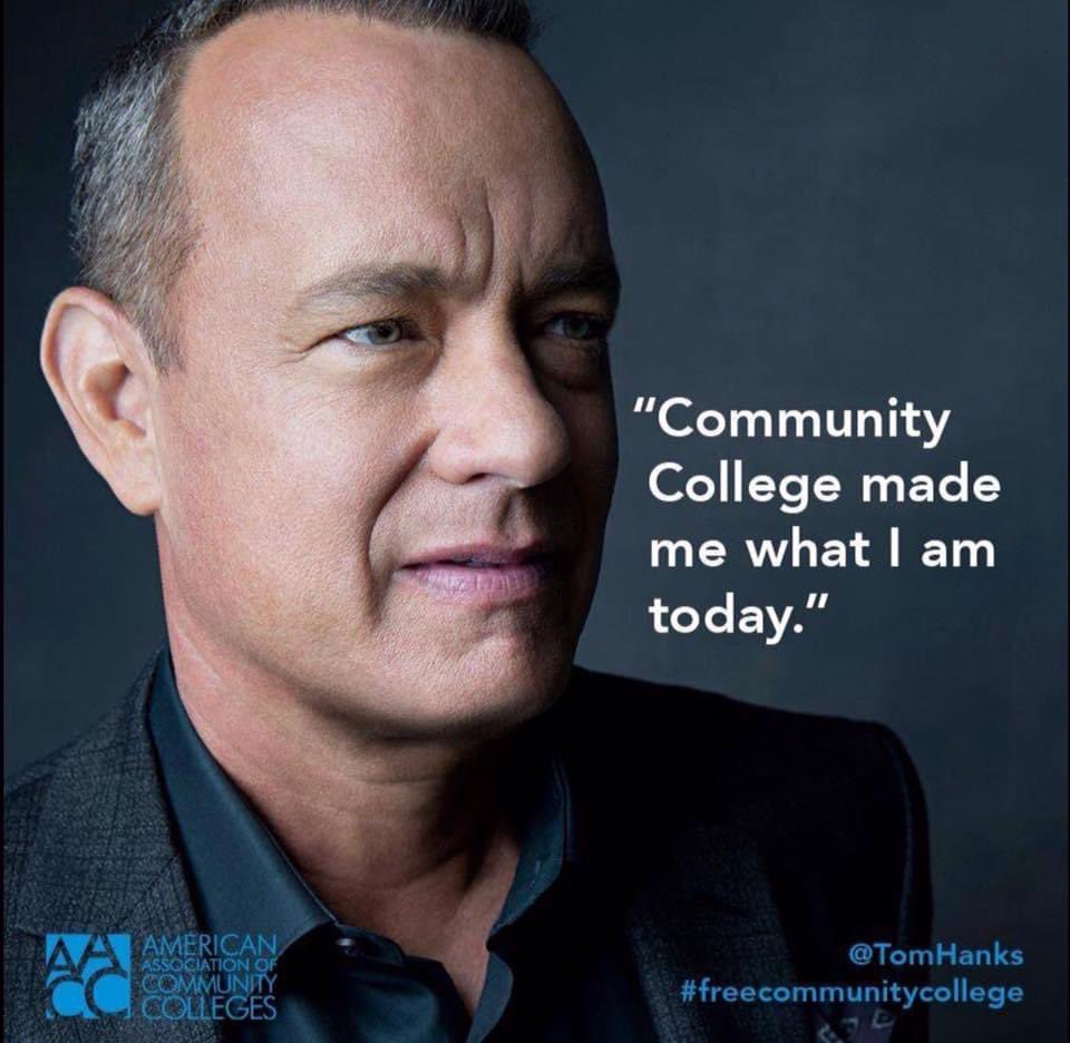 mgccprez's tweet photo. Community College changes lives...and Tom Hanks agree. @mgccva #highereducation https://t.co/XzuZQC9D9n