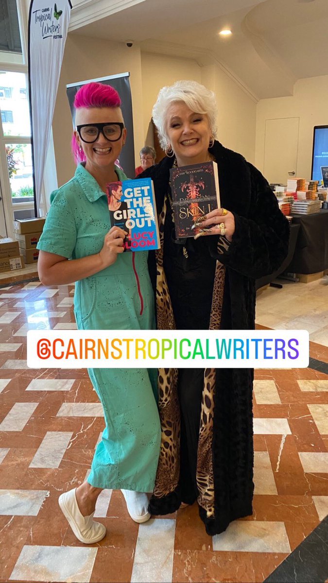 SamWoodgarth's tweet photo. Cairns Tropical Writers Festival #CTWF was a blast.
“We look like we should be friends,” Lucy said.
I agreed.
#australianauthors
#debut
#DragonSkin
#CTW https://t.co/acWjiCkT1B