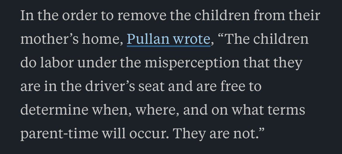 ErikaDNolte's tweet image. This genuinely horrified me. The judge is in a power struggle with children