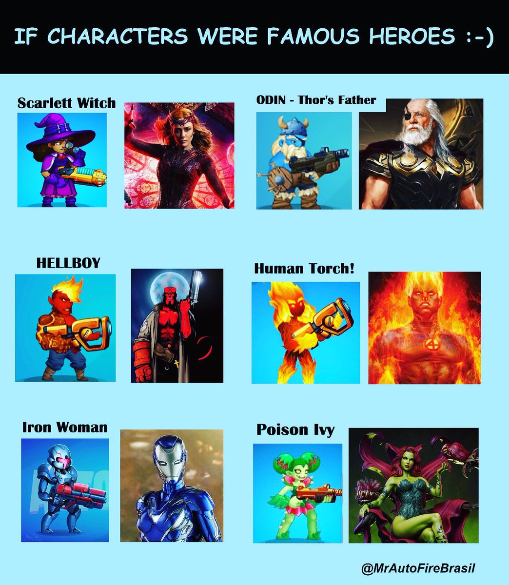 LapolliThiago's tweet photo. I Understood That Reference (Eu Entendi a Referência) 🤣 @MrAutofire #mrautofire #autofire #marvel #odin #ignus #hellboy #humantorch #heravenenosa #PoisonIvy #scarlettwitch #ironwoman #Avengers #vingadores Visite nosso Instagram: @mrautofirebrasil https://t.co/JartDVsa6q