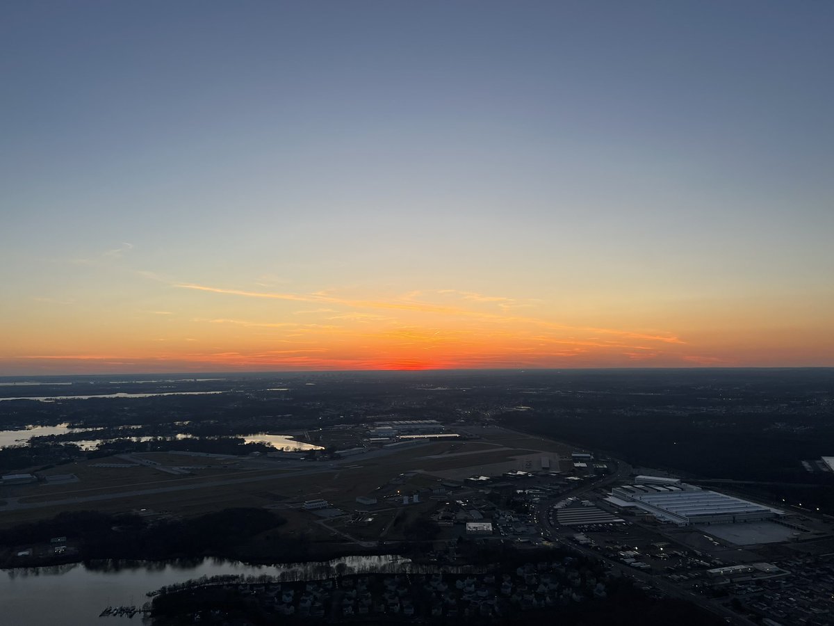 Beautiful sunset doing pattern work.