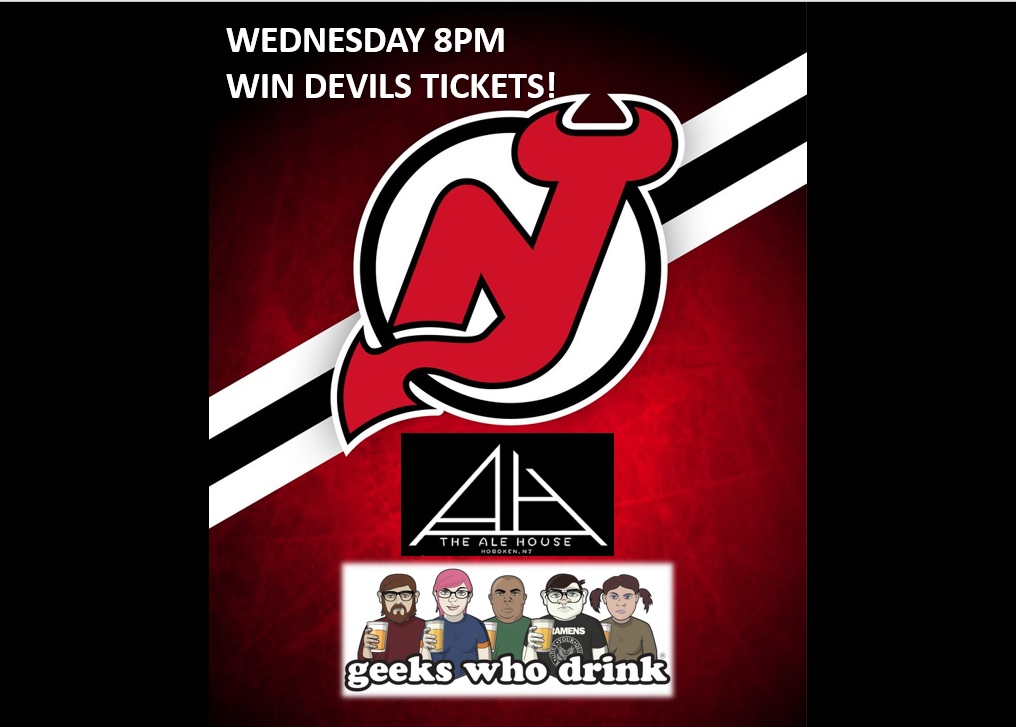 thealehouse1034's tweet photo. This Wednesday at @geekswhodrink, 1st Prize is a pair of @NJDevils Courtesy of our friends ay @yuenglingbeer! Trivia starts at 8pm. Get here early for a seat!
11th & Willow
#Hoboken
#dogfriendly 🐕#billards🎱 #shuffleboardtable🥌 #darts🎯 #popcorn🍿#trivianight 🤔 https://t.co/8u6Y4VDkqc
