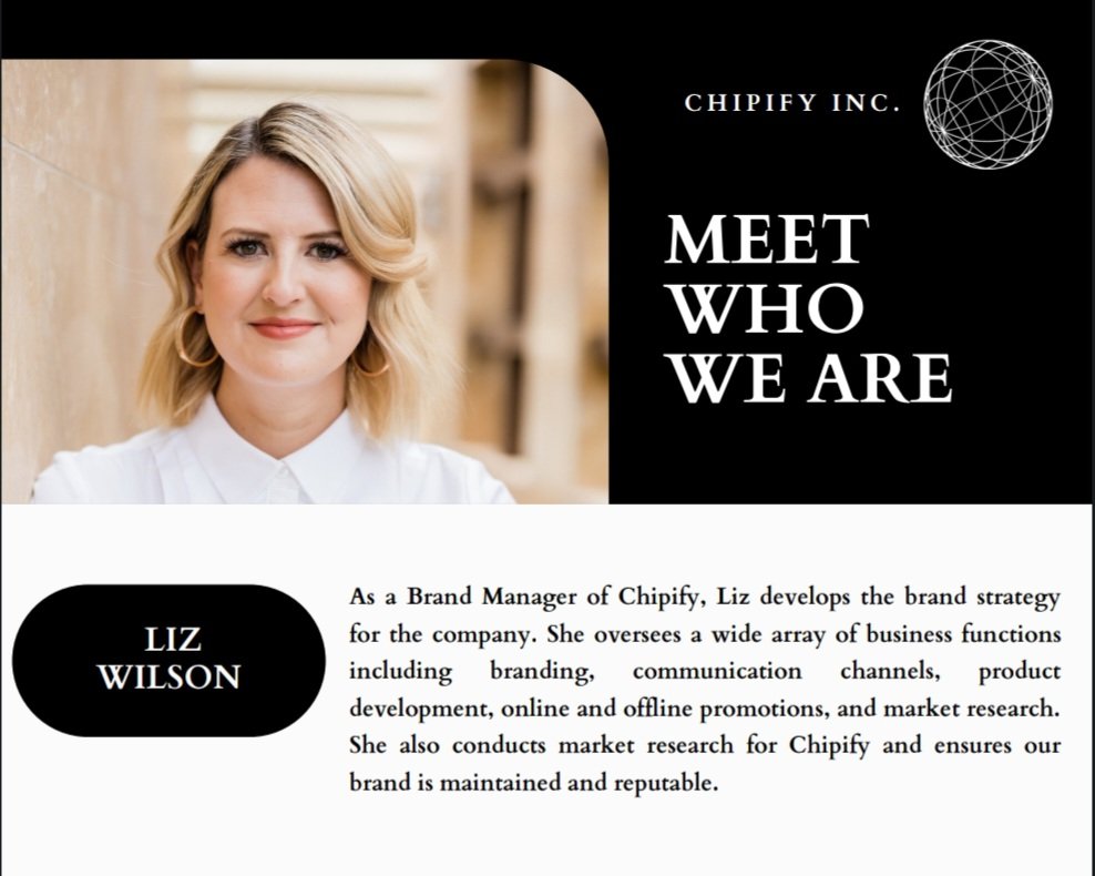 ChipifyInc's tweet image. Who are we? This is our Brand Manager of Chipify, Liz Wilson. #aboutus #chipyourdrip