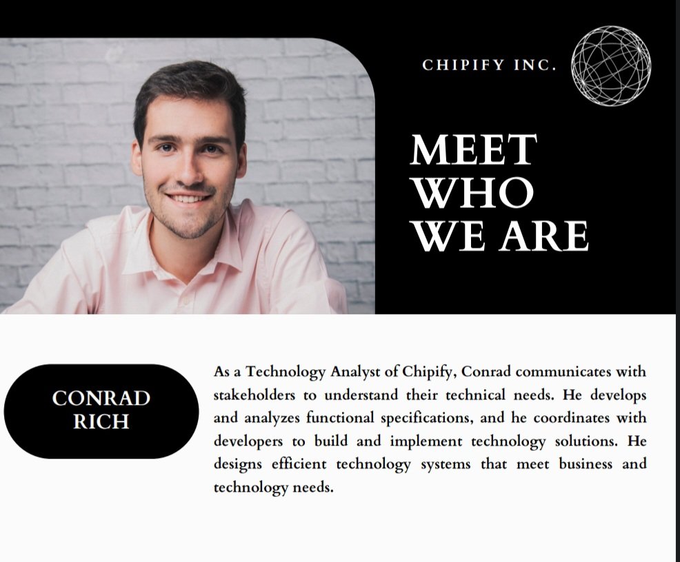ChipifyInc's tweet image. Who are we? This is our Technology Analyst of Chipify, Conrad Rich. #aboutus #chipyourdrip