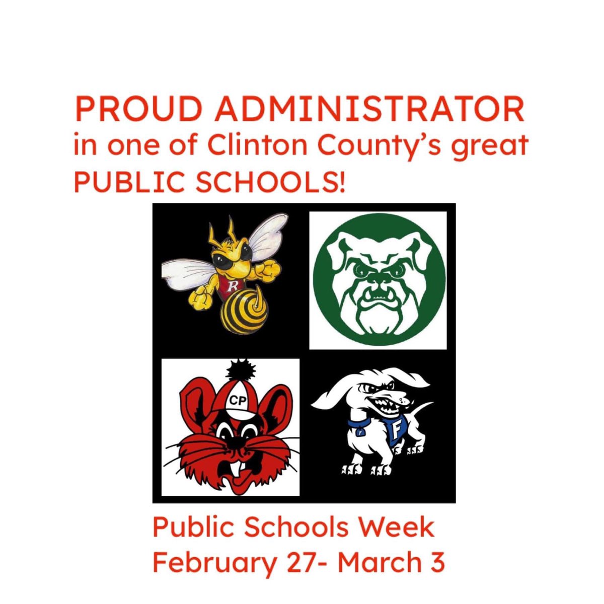 So proud to say this group includes me! It’s Public School week! Proud to be a part of <a href="/GMEWolves/">Green Meadows</a> in <a href="/csfhotdogs/">Community Schools of Frankfort</a>! #HerefortheKids