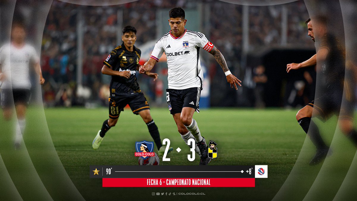 ColoColo's tweet photo. Final del partido.

Con goles de Benegas y Lezcano, Colo-Colo cayó de local ante Coquimbo Unido por la sexta fecha.

#VamosColoColo - #VamosPorTodo ⚫️⚪️ https://t.co/F1Ii550io5