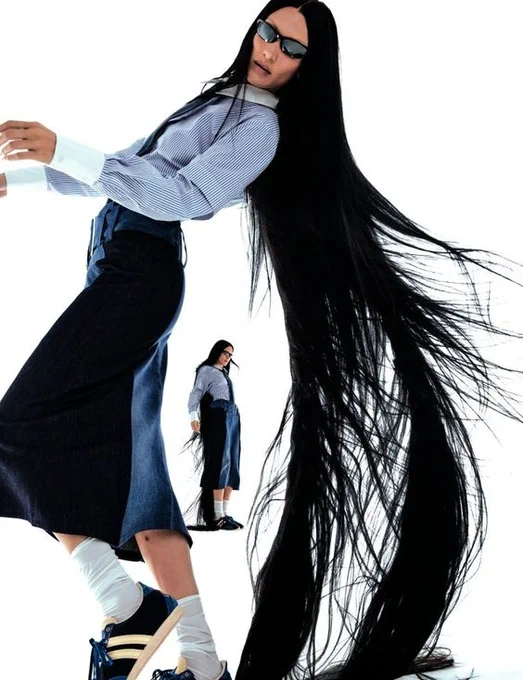 long black hair in photoshoots 