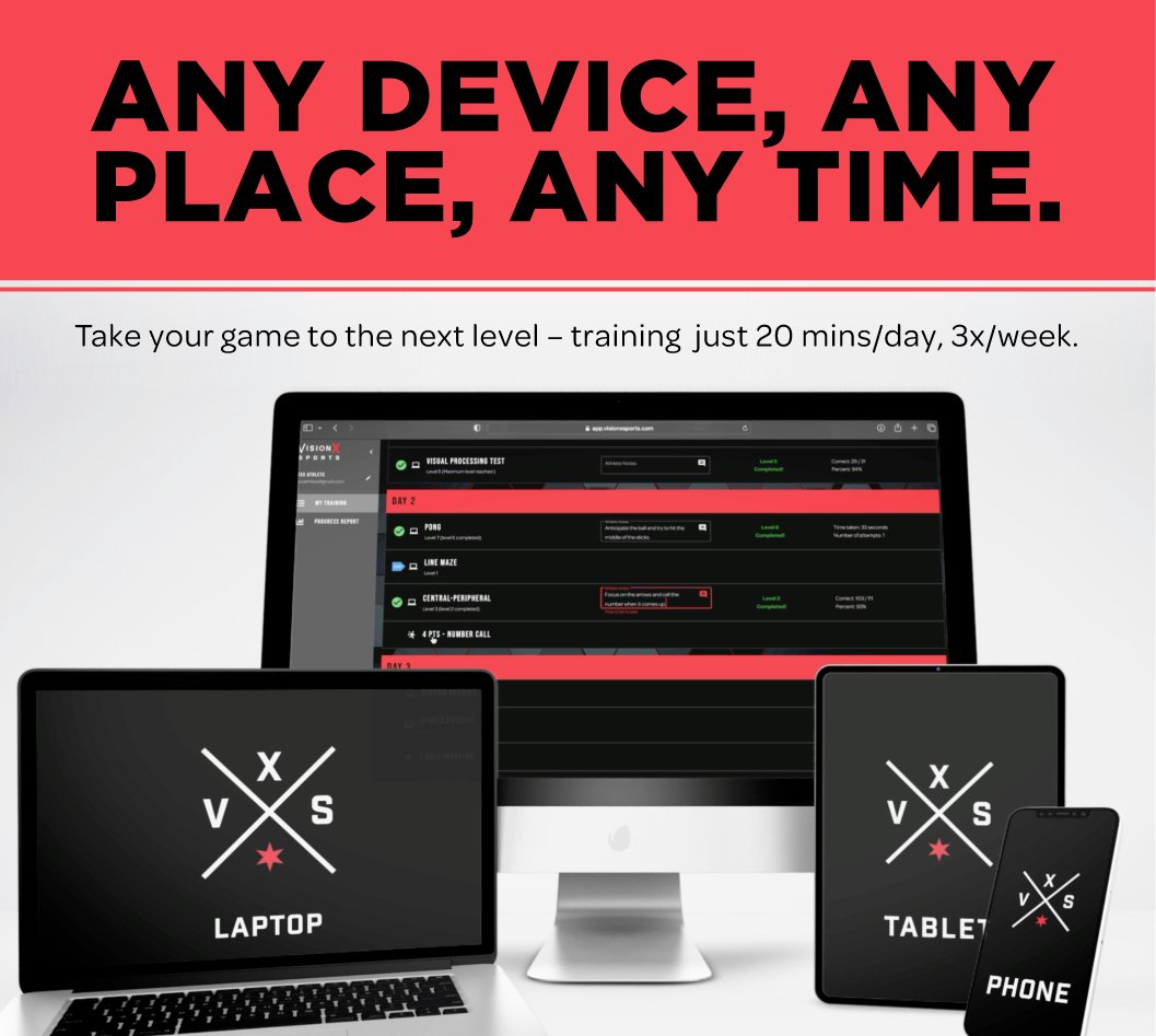 visionxsports's tweet image. You don't have to change your life to change your skills. VisionX makes it easy to train from the hotel, team bus, airplane, home, gym, or anywhere you have service or WiFi. Change how you train, change how you perform.

#athlete #eyes #visiontraining #ncaa #sports #visionxsports