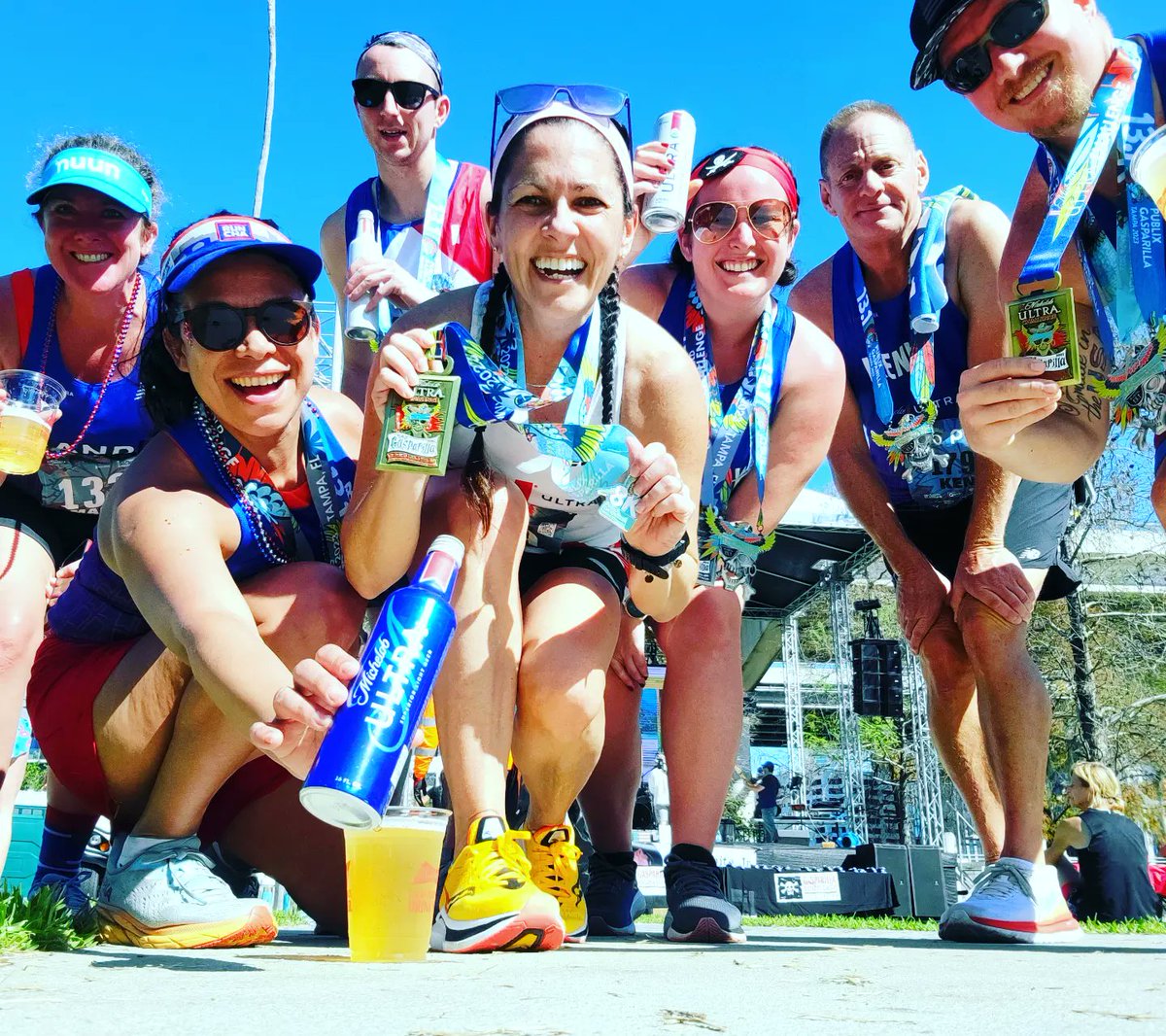 runSue19's tweet photo. And that's a wrap! Gasperilla weekend is complete! What a wild ride!
15k🏴‍☠️
5k☠️
13.1🦜
8k🍻
Lots of laughs, great @MichelobULTRA teammates and enjoying this crazy running adventure. #pgdc23 #rungasparilla #loveyourrun #TeamUltra #JoyWins #RunForUltra #ProAtEnjoyment #reptheribbon https://t.co/95gGXqsICF
