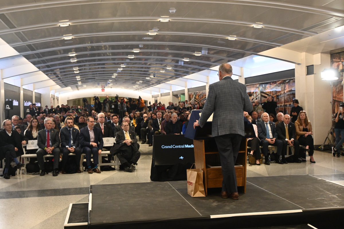 SenSchumer's tweet photo. After years of work, we’re officially launching @LIRR service to Manhattan’s East Side!

I delivered $2.7 billion in transit funding for East Side Access, and I’m happy this will help so many New Yorkers! https://t.co/UiPiMgOowF