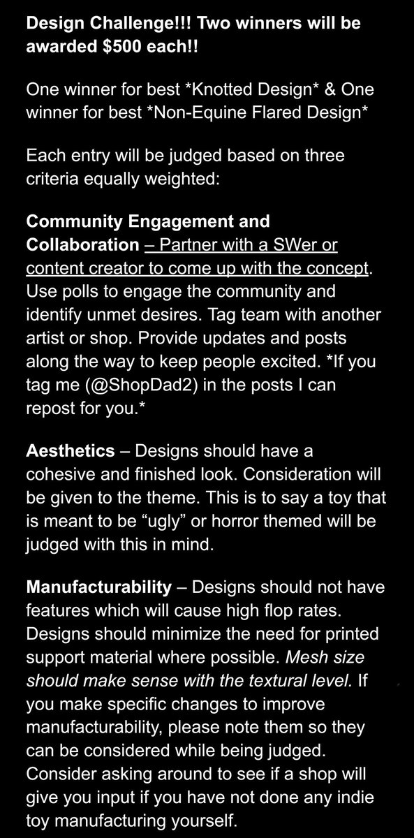 ShopDad2's tweet photo. Let's spice up the slow time of the year with a $$$ Design Challange! All our good goblins are welcome to join in and even if you don't please help with reach 🥰 https://t.co/vaX8ZrGHMM