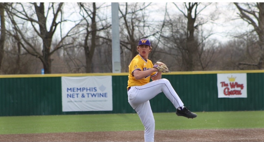 Strong outing for former Titan and current <a href="/WIUBaseball/">Western Illinois Baseball</a> freshman hurler Aaron Harrington! Held a strong Texas Tech scoreless through 2+ innings! Bright future ahead for this stud!
#iahsbb