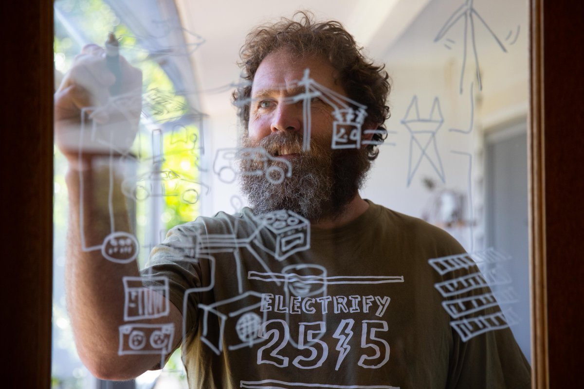 <a href="/RewiringAus/">Rewiring Australia</a> founder Saul Griffith is a man on a mission to electrify the nation, one suburb at a time ab.co/3Iwkko8