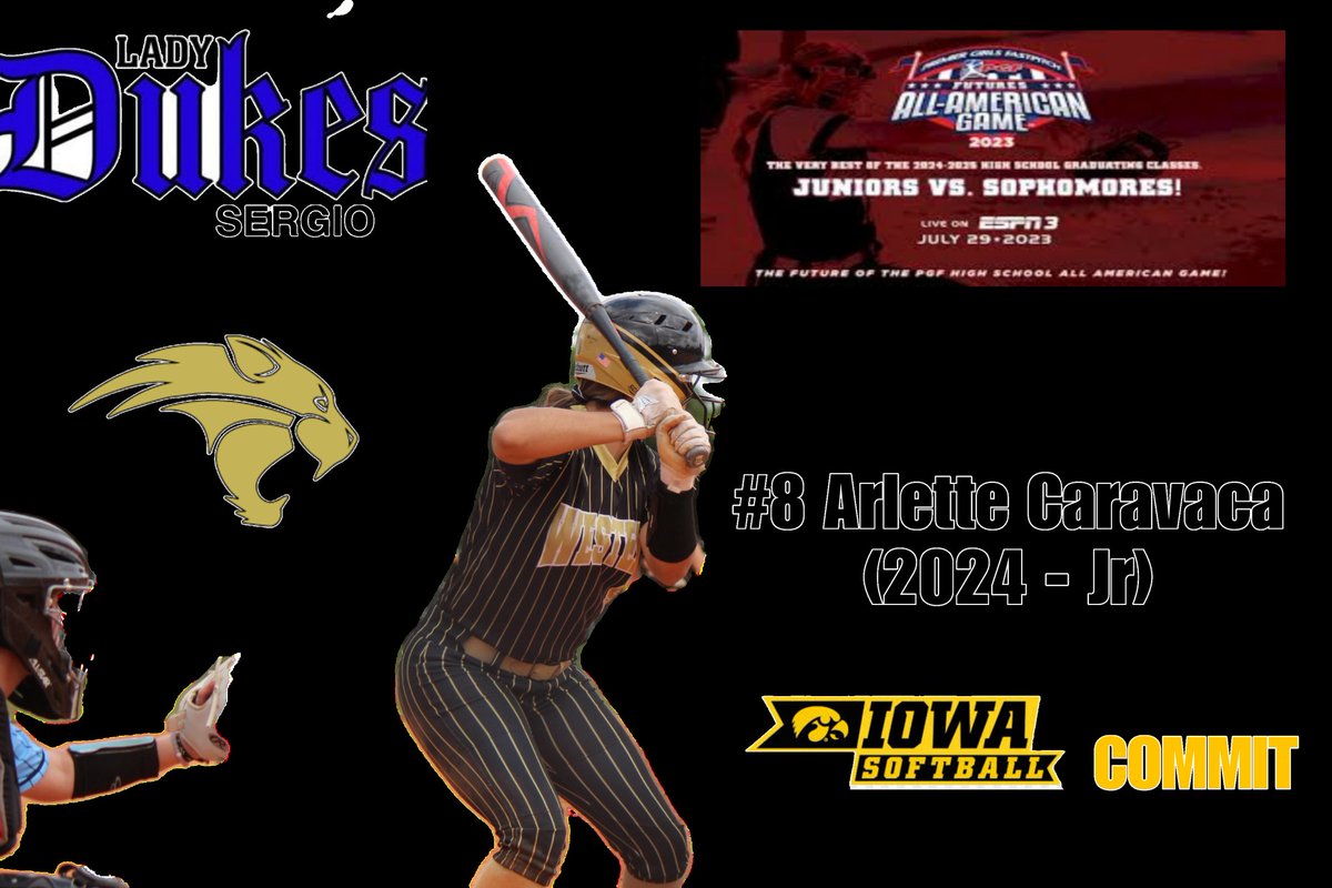 Lady Dukes 18U Sergio (@dukessergio18u) on Twitter photo Congratulations to our #8 <a href="/ArletteCaravaca/">Arlette Caravaca | OF/UTL</a> for being selected on the watchlist for <a href="/PGFnetwork/">PGF</a> All American!!! <a href="/iowasoftball/">Iowa Softball</a> <a href="/WesternWildcat2/">Western Wildcats Softball</a> <a href="/SoFlaFastpitch/">South Fla Fastpitch Group</a> <a href="/Los_Stuff/">Carlos Arias</a> <a href="/LegacyLegendsS1/">Legacy & Legends Softball</a> <a href="/MIASoftball305/">Miami 305 Softball🥎</a> Congratulations to our #8 <a href="/ArletteCaravaca/">Arlette Caravaca | OF/UTL</a> for being selected on the watchlist for <a href="/PGFnetwork/">PGF</a> All American!!! <a href="/iowasoftball/">Iowa Softball</a> <a href="/WesternWildcat2/">Western Wildcats Softball</a> <a href="/SoFlaFastpitch/">South Fla Fastpitch Group</a> <a href="/Los_Stuff/">Carlos Arias</a> <a href="/LegacyLegendsS1/">Legacy & Legends Softball</a> <a href="/MIASoftball305/">Miami 305 Softball🥎</a>