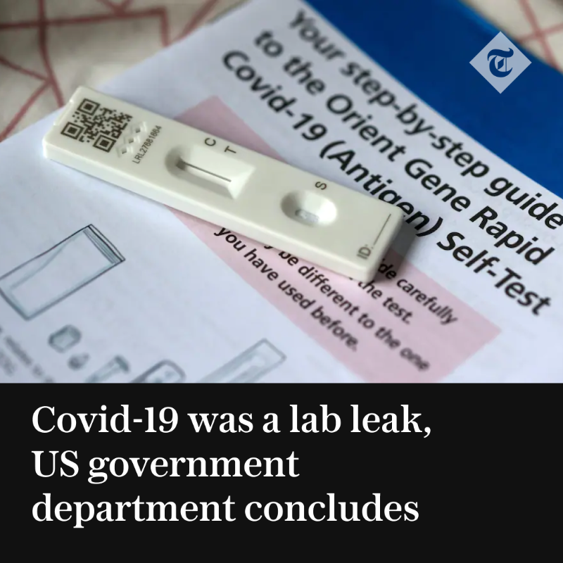 Telegraph's tweet photo. 🔴The study is in tune with the FBI which has also blamed a leak from a Chinese laboratory for the pandemic

https://t.co/IZ8IxgJFaI