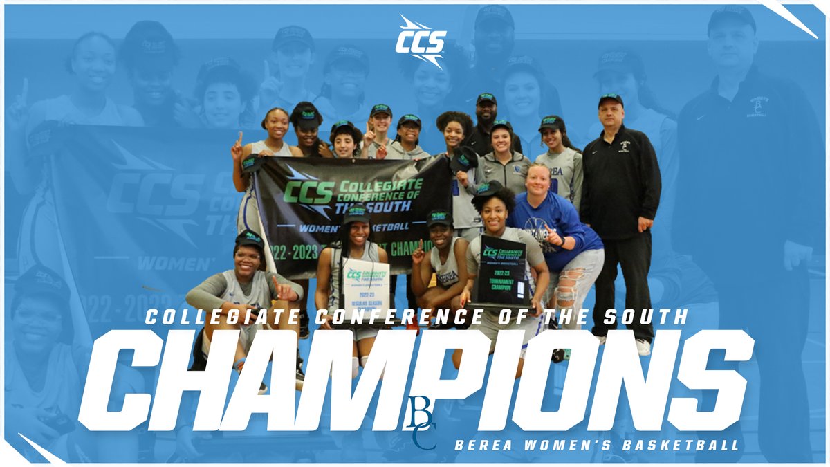 🏆 𝗖𝗖𝗦 𝗖𝗛𝗔𝗠𝗣𝗜𝗢𝗡𝗦 🏆

In an absolute classic, Berea defeats Piedmont, 71-63

Congratulations to the Mountaineers on winning the 2022-23 CCS Women's Basketball Championship

<a href="/Berea_Athletics/">Berea College Athletics</a> | <a href="/BereaWBBALL/">Berea College Women's Basketball</a>

🏀 | #CCS