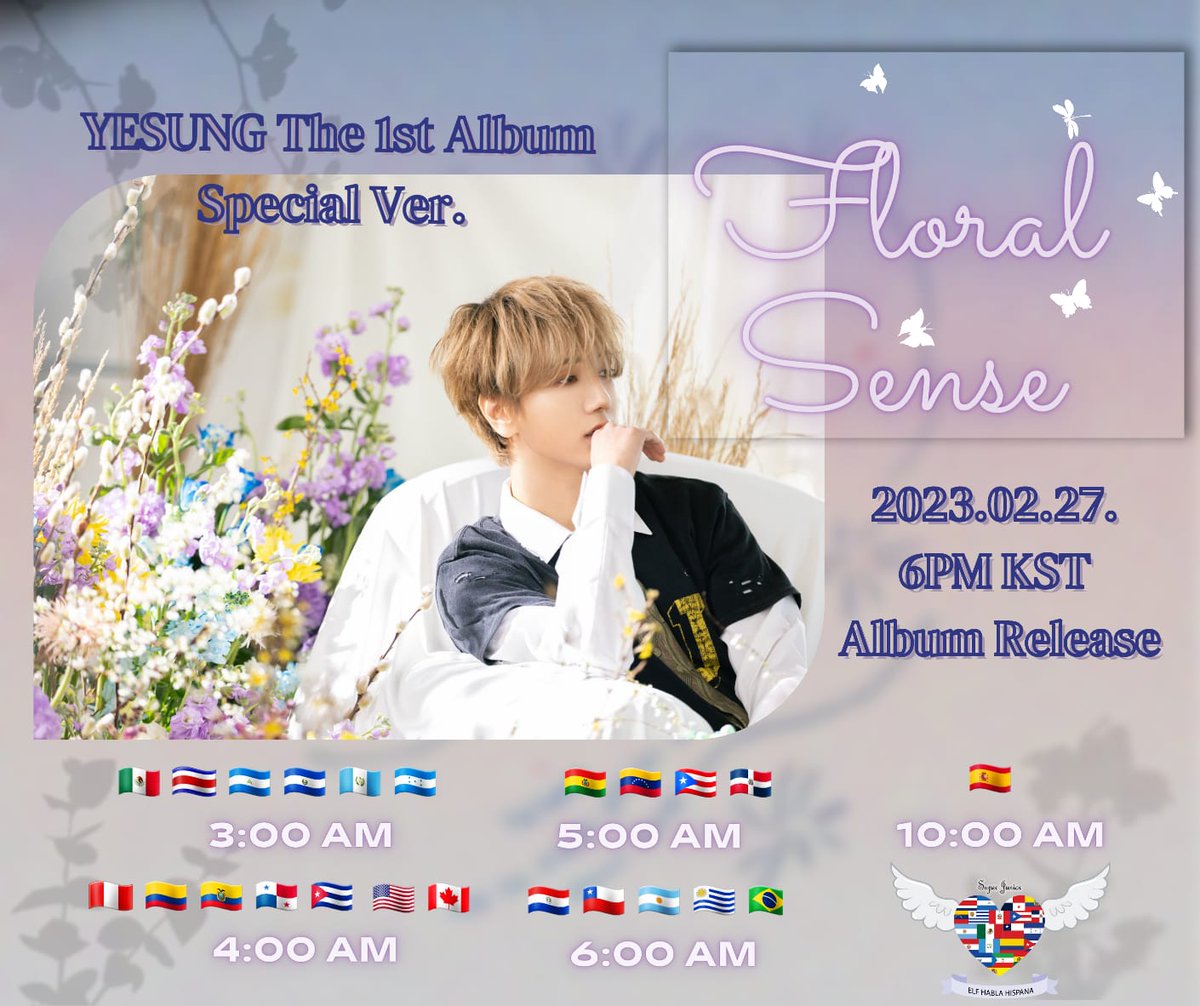 ELFMexLatam's tweet photo. Hola ELF..
Les compartirnos los horarios de lanzamiento de Floral Sense 🌸💙🌸

Listas para apoyar a Yesung 🥰🥰🥰

#예성 #YESUNG
#Floral_Sense
@SJofficial #SUPERJUNIOR #슈퍼주니어 https://t.co/NSX9WVrXgV