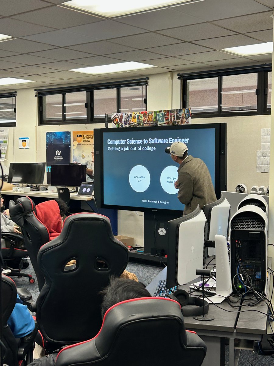 Successful programs always have alums return to say hi and talk to the future. So blessed to have <a href="/Cen10Huskies/">Centennial HS, CNUSD</a> 2014 alum Sean Darryanto (Software Engineer <a href="/lyft/">Lyft</a>) come back and talk to our Computer Science students about Computer Science! #CNUSDFutureReady <a href="/Cen10Huskies/">Centennial HS, CNUSD</a> <a href="/CNUSD/">Corona-Norco USD</a>