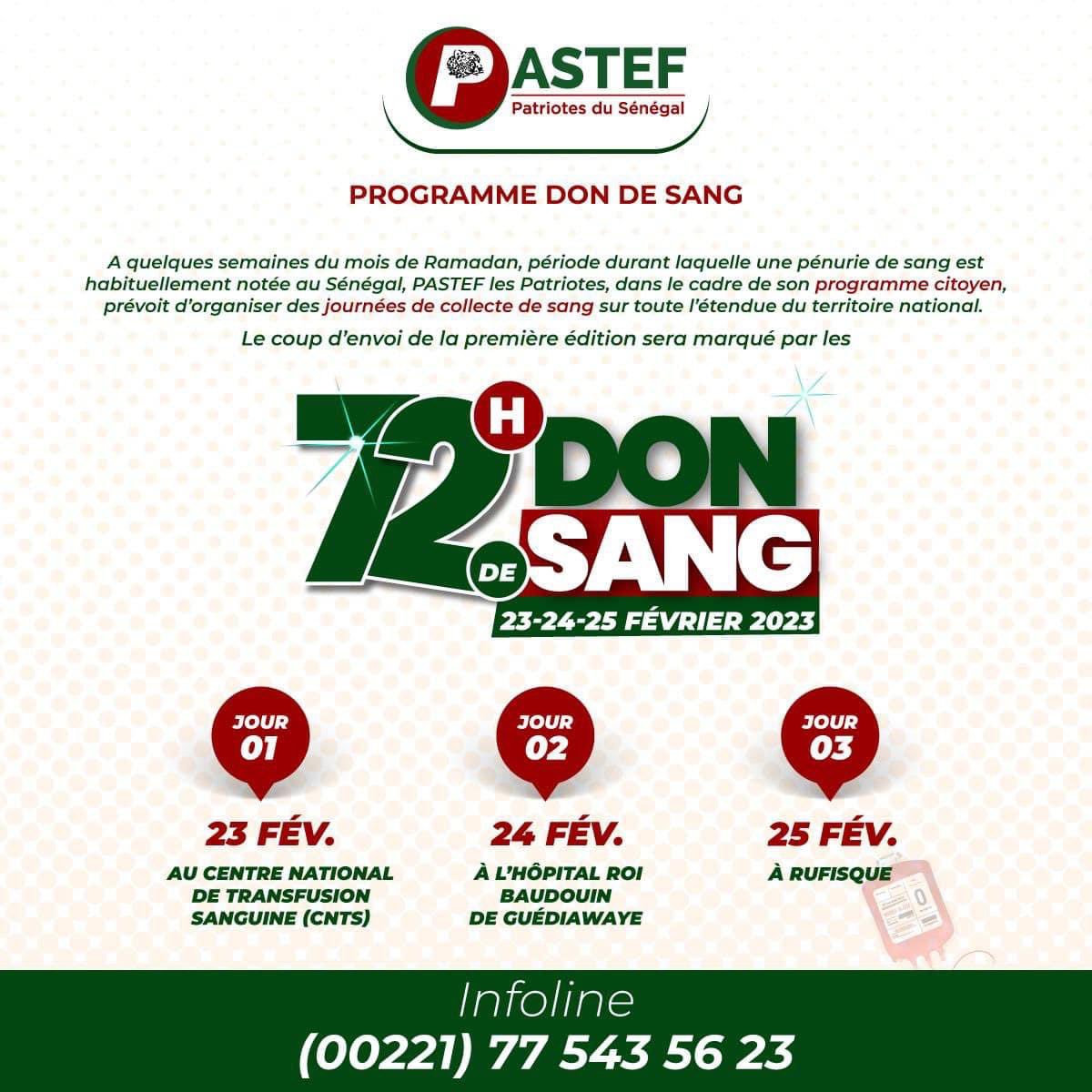 938 poches de sang déjà et le programme continue…
Une belle réponse de <a href="/PastefOfficiel/">PASTEF Les Patriotes</a>  à ses détracteurs.
Le don de soi pour la PATRIE!
<a href="/SonkoOfficiel/">Ousmane Sonko</a> <a href="/Senenews/">SeneNews</a> <a href="/senego/">Senego.com</a> <a href="/senewebOfficiel/">seneweb l'officiel</a> <a href="/seneweb/">seneweb .com</a> <a href="/DiomayeFaye/">Reug Reug 🇸🇳</a> @CitizenLY09 
#Sénégal