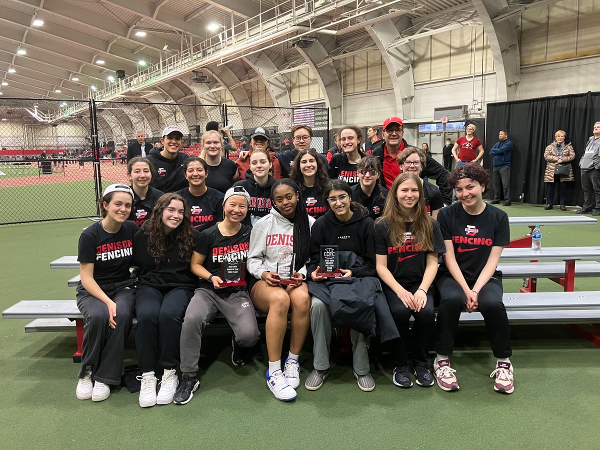 Historic day for Big Red fencing! Three trophies at the Central Collegiate Fencing Conference Championships. Third place in overall team behind Ohio State and Northwestern and third place for the foil and sabre squads!! #gobigred #denisonsports #denisonproud #denisonfencing