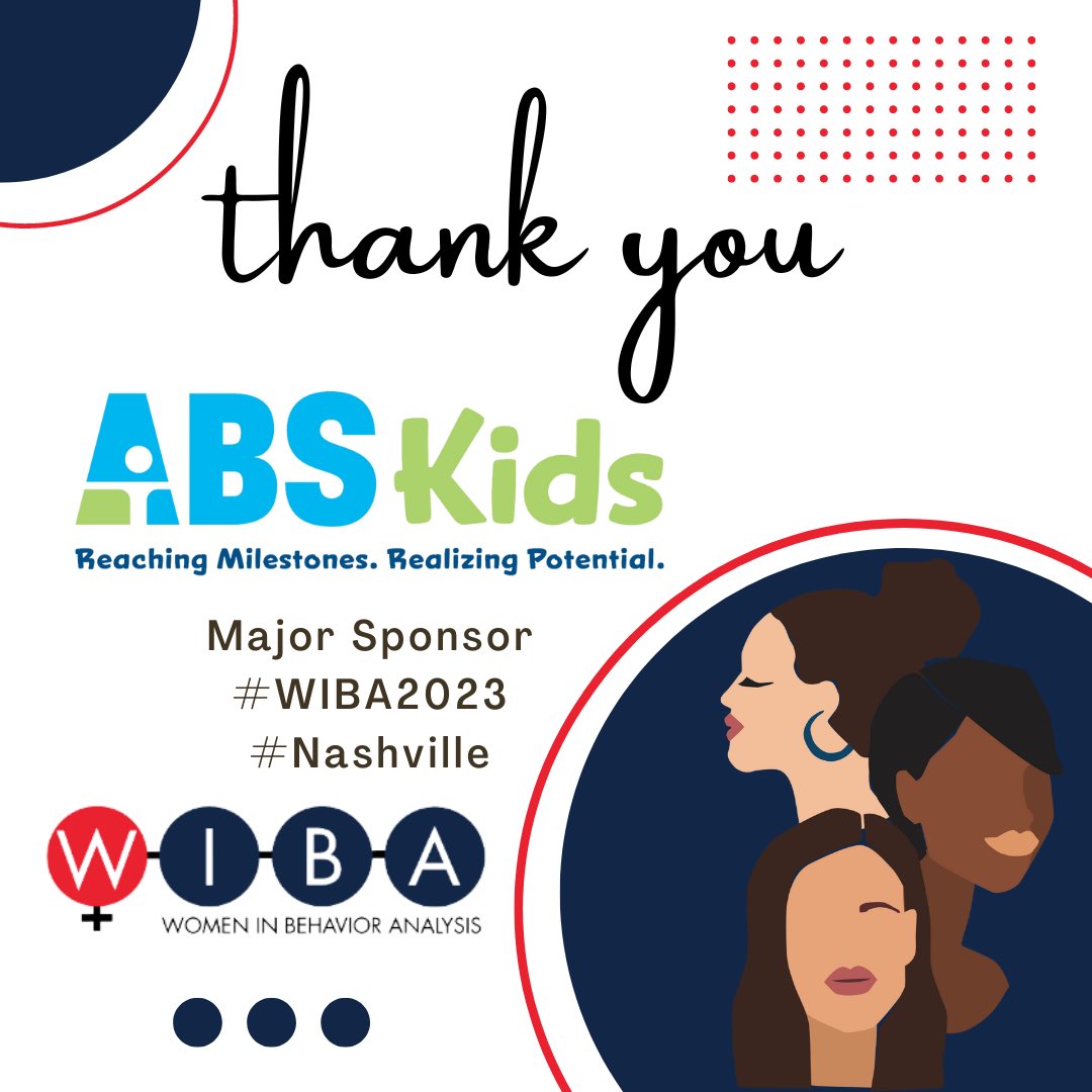 WomeninBA's tweet image. Thank you ABS Kids @abs_kids for your continued support of #WomenInBehaviorAnalysis! We truly appreciate this!

For more information, please visit abskids.com

#ABSKids #MajorSponsor #ABA #BehaviorAnalysis #WIBA #WIBAS2023 #Nashville