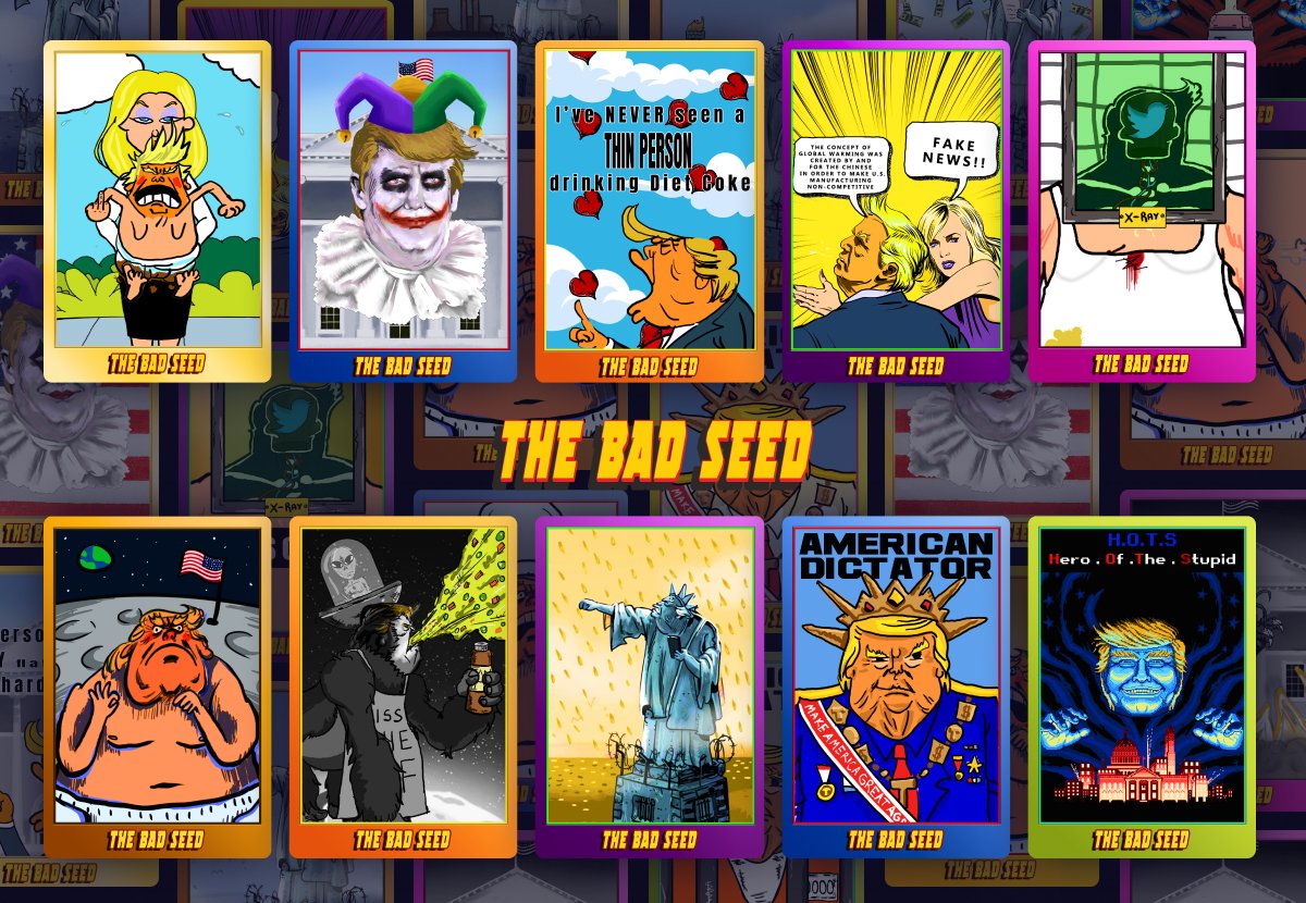 badseedbook's tweet photo. #Dilbert getting cancelled for being racist is on par with #Elon getting cancelled for calling the cancellation of Dilbert “racist” 

Don’t get cancelled, get rich with #BadSeedBook’s Non-Fungible-Trumps here: https://t.co/IwDOK6sXTp

 #find11780 #trump #nft #nevertrump #juicy https://t.co/wRWmwMPoud