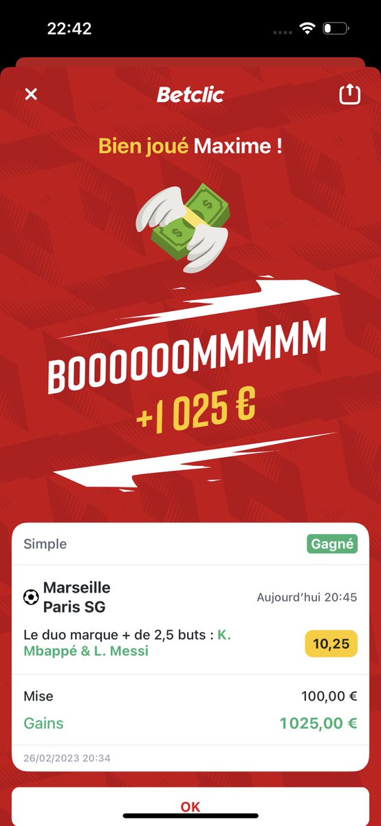 FollMaxime's tweet photo. @Betclic 🫣 https://t.co/P2FGVZlhmn