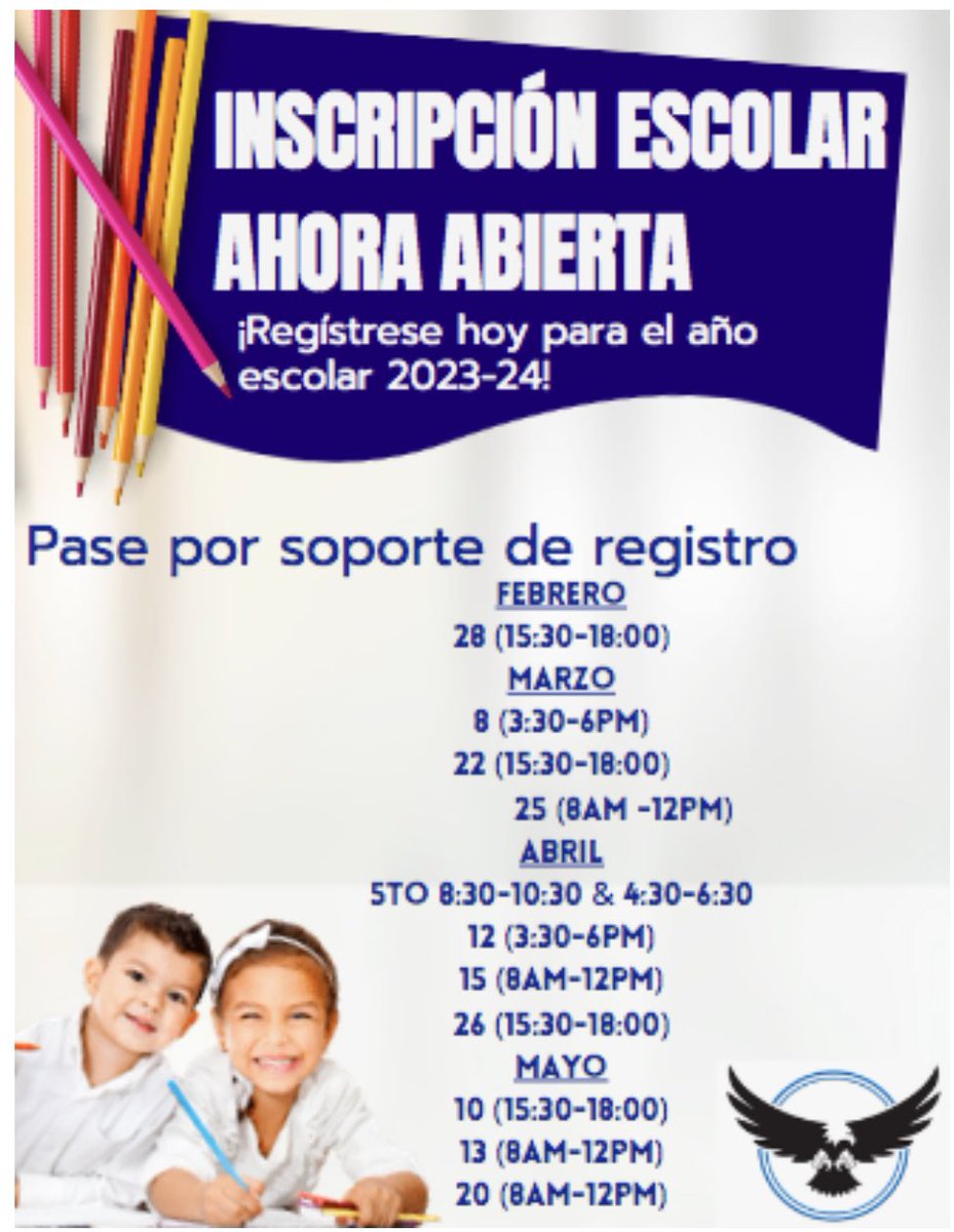 LinderEagles's tweet photo. Register today⭐️Registrese hoy @AustinISD https://t.co/m4PJi4nV84