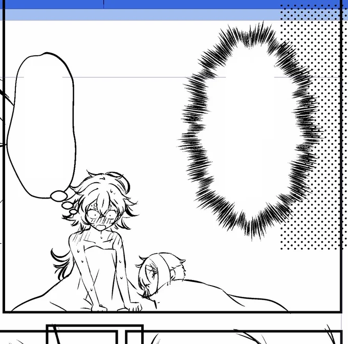 4号スレ原稿進捗
下描き終わった〜 