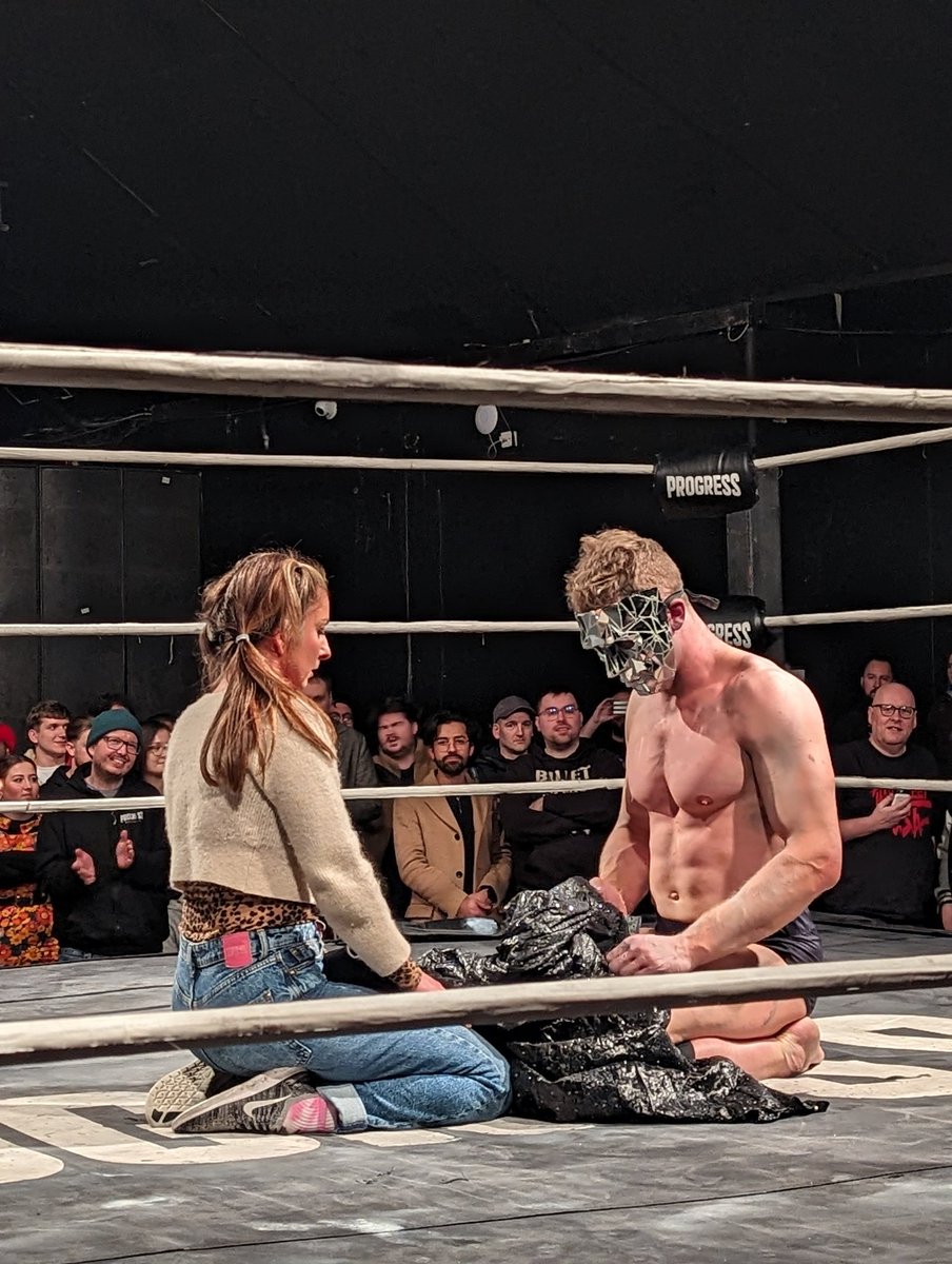 ThatBrownDude's tweet image. The Spike/Cara/Tom feud is top tier Wrestling storytelling imo. Give Spike and Tom their flowers. @ThisIs_Progress  @CaraNoirPW #SpikeTrivet