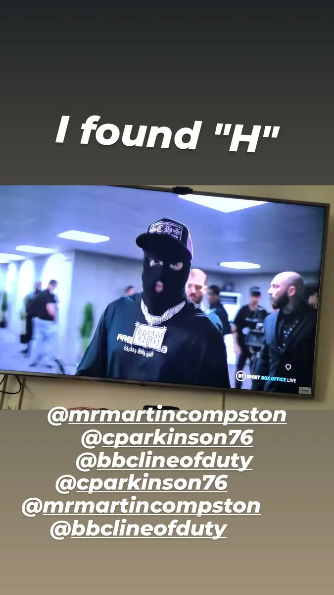 Kelloggs1978's tweet photo. I found "H" #JakePaulvsTommyFury @martin_compston @Cparks1976 @Vicky_McClure @Line_of_duty https://t.co/xmf5TNLu7Z
