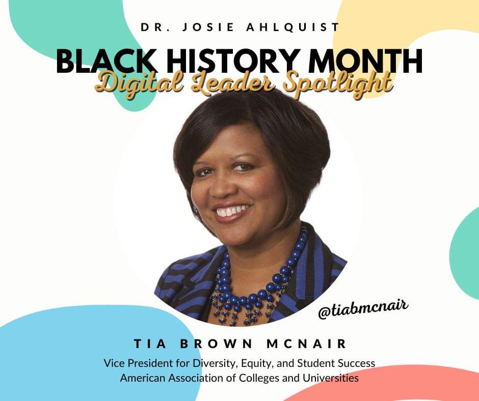 Let's give some love to @tiabmcnair, VP for Diversity, Equity, and Student Success at AAC&U! 🙌

A recent co-author of 'From Equity Talk to Equity Walk: Expanding Practitioner Knowledge for Racial Justice in Higher Education,' Tia is helping advance racial equity in the industry.