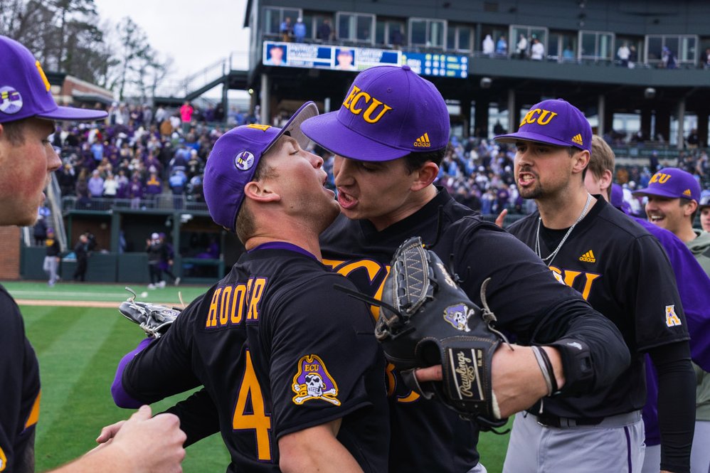 ECUBaseball's tweet photo. Victory frames 📸 https://t.co/7Wn2hsaqzT