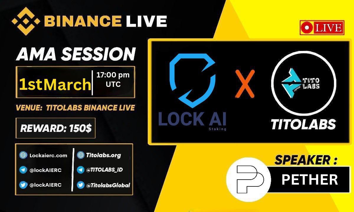 🚨
$LOCKAI 

Whitepaper is live in 24 hours and we're going to the AMA on March 1st.

We aim to complete our protocol by March 1st, We'll drop a real bomb there.

$LOCKAI