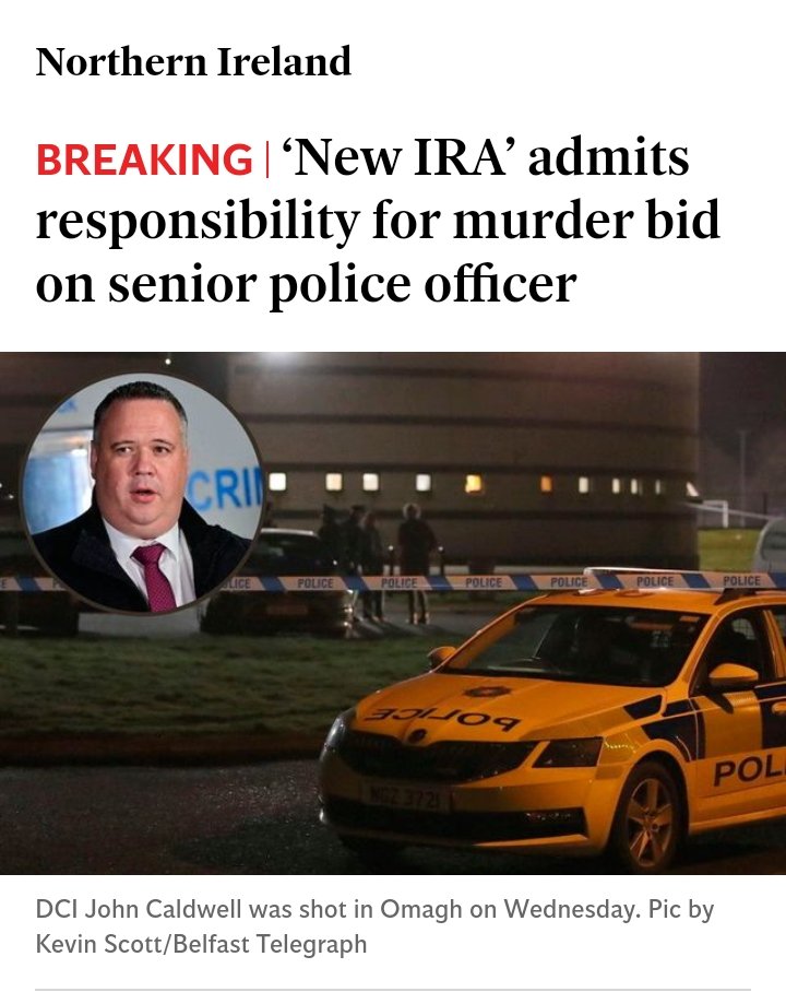 kevlondon4's tweet photo. The New IRA admits Responsibility For Murder Of Senior Police Officer. https://t.co/p06aQc07jj