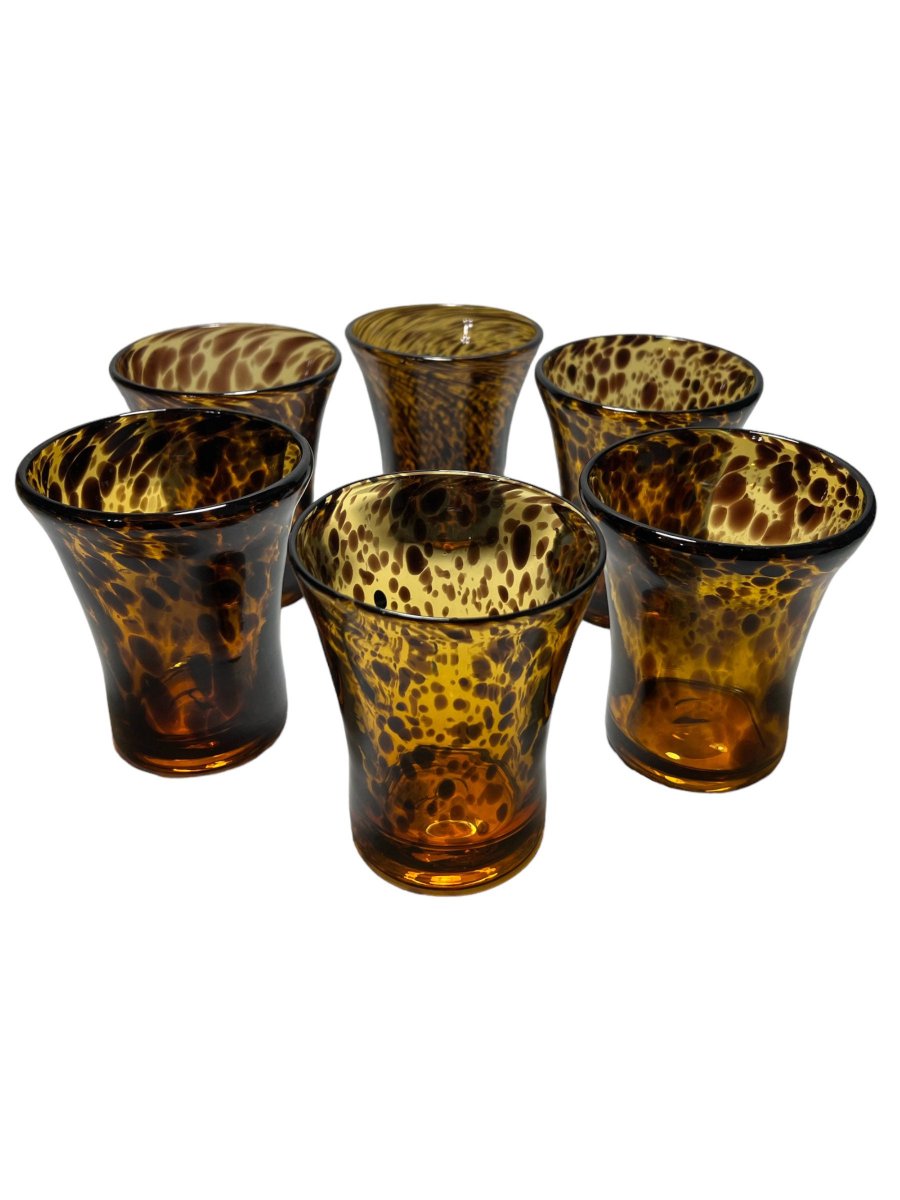 MeowNevada's tweet photo. Excited to share the latest addition to my #etsy shop: Tortoise Glasses Hand Blown Amber and Brown Glass Tumblers Set of 6 https://t.co/98kDs08Hlm https://t.co/g9yBersBSX