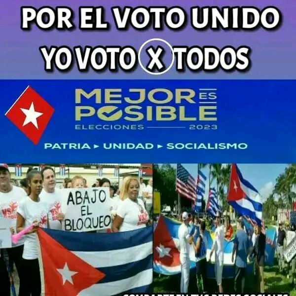 NiurkaRguezPR's tweet photo. Mi voto por la unidad por #Cuba https://t.co/PaMm8gcygO