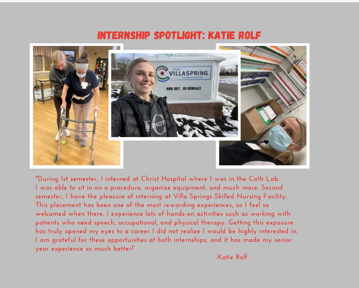 BeechwoodEDGE's tweet photo. Beechwood Senior, Katie Rolf, is our Internship Spotlight of the Week! #wearebeechwood 
@ChristHospital @CarespringCare https://t.co/Kf7cO0cZLD