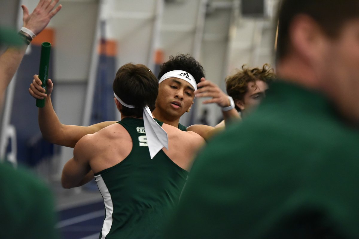 MT&amp;F: One more title for The Rock men! AJ Virata anchors home the 4x400-meter relay to a PSAC title! Kadin Johnson, Shannon Dooley, Bryan Dworek and Virata close the PSAC Championships by winning a fifth title for the SRU men. SRU won 5 of the 17 events this weekend.
