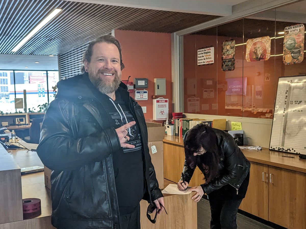 tstminnesota's tweet photo. Here's some pics of us making the donation from our Satan's Closet charity drive last month.
Thanks to your generosity, the donation was worth about $750 and will directly benefit homeless youth here in the Twin Cities! https://t.co/TqbiciDdgr