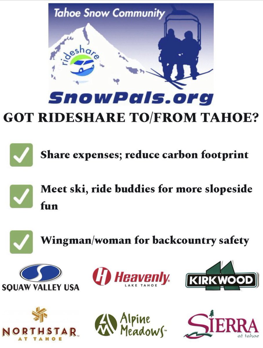 SnowPalsDotOrg's tweet photo. 🌨️❄️🏔️Perks of mid-week PTO #POWDAYS
$108 per person mid-week ski ⛷️🏂 ride at #PalisadesTahoe Alpine Meadows ski in out lodging, based on booking for 4, two nights, 3 days ski & stay trip in a 2BR suite👉connect for🚙🏔️🚠 at https://t.co/6pBHEYiIIn
#joinTheSend @TahoeWeather🤩 https://t.co/S9L49YLCzx