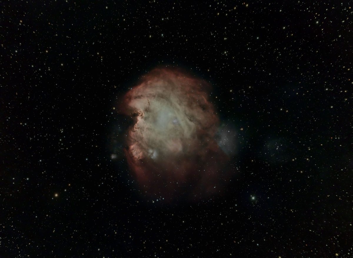 michaelkieran's tweet photo. The Monkey Head Nebula in Orion, captured last weekend from Fremont Peak State Park with a Stellarvue 102mm refractor. RGB and luminance, 14 hours total integration. #astronomy #space #monkeyhead https://t.co/Bv3UQ8F5bI