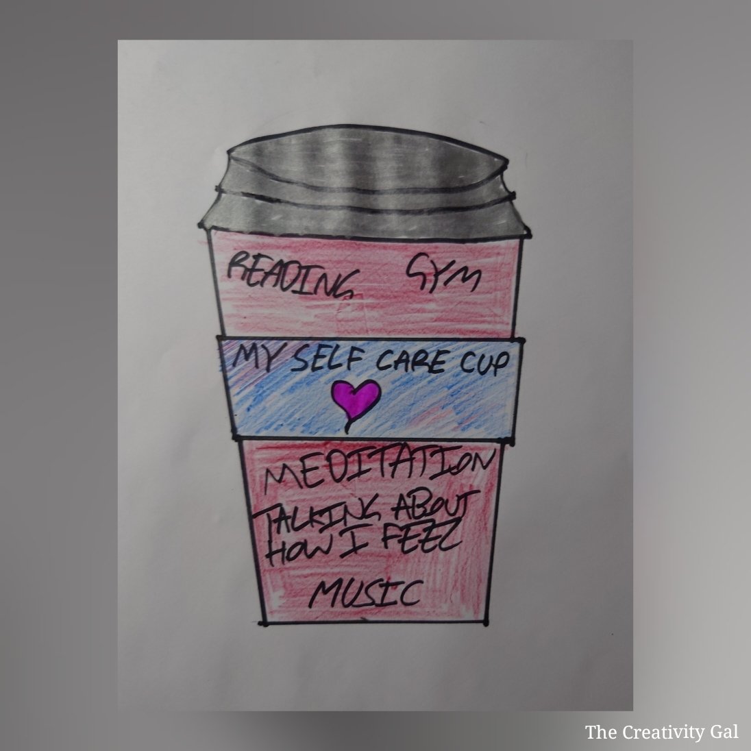 Self Care Sunday!
You know that saying 'you can't pour from an empty cup'?
Well it's true, so here is the self care cup! Draw a cup (or ask me for a template) and write in the things you do for self care.
#creativewellbeing