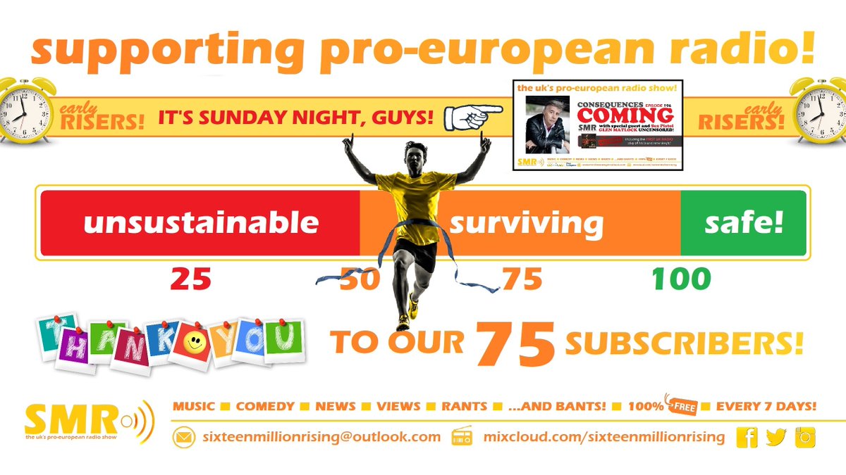 SMRRejoinRadio's tweet photo. All 7⃣5⃣ sponsors of @16MillionRising will now find their advance copy of the new show, #EP196 in their email box! 🥳 A day early! 

Fancy supporting us and getting the same benefits? Subscribe today for £5 a month! 👉 https://t.co/a2kgOohWDr 🎧 Help us make the show! https://t.co/ogpkFsWVzR